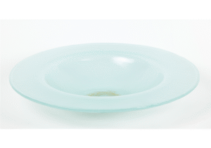Large frosted glass platter