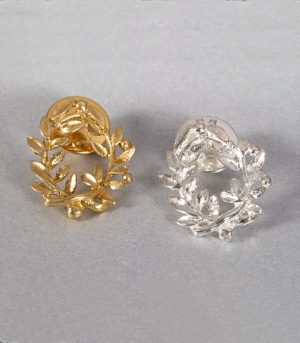 Silver or gold platted pin