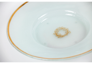 Platter with gold border