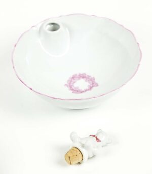 Small baby pink porcelain bowl