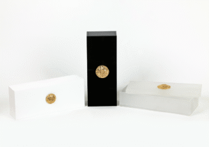 Small boxes with gold platted 19th century French details