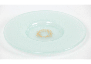 Small frosted glass platter
