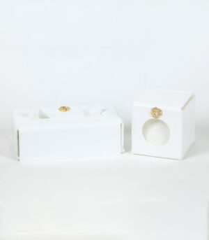 White acrylic glass tissue case