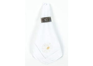 Set of 6 silver-plated towel-rings