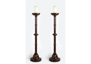 Wooden candlestick