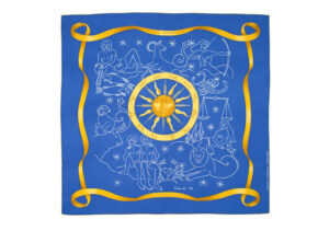 Zodiac circle scarf Blue & Gold