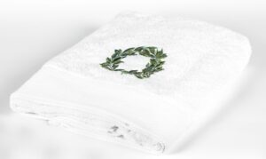 White cotton body towel