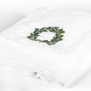 White cotton body towel
